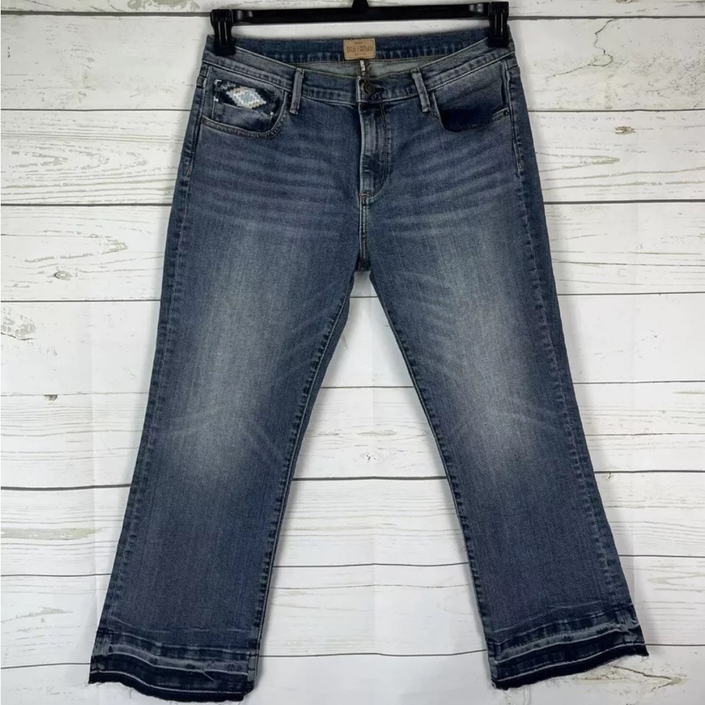 DRIFTWOOD Blue Cropped Jeans with Raw Hem